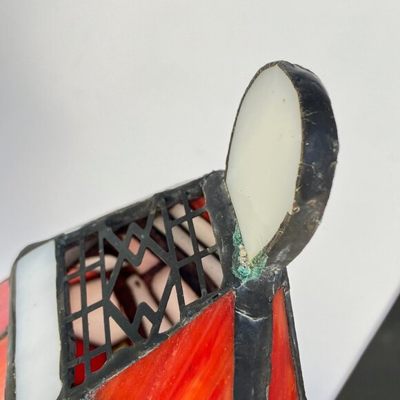 Tiffany Style Stained Glass Santa Accent Desk Lamp - Picture 10 of 13